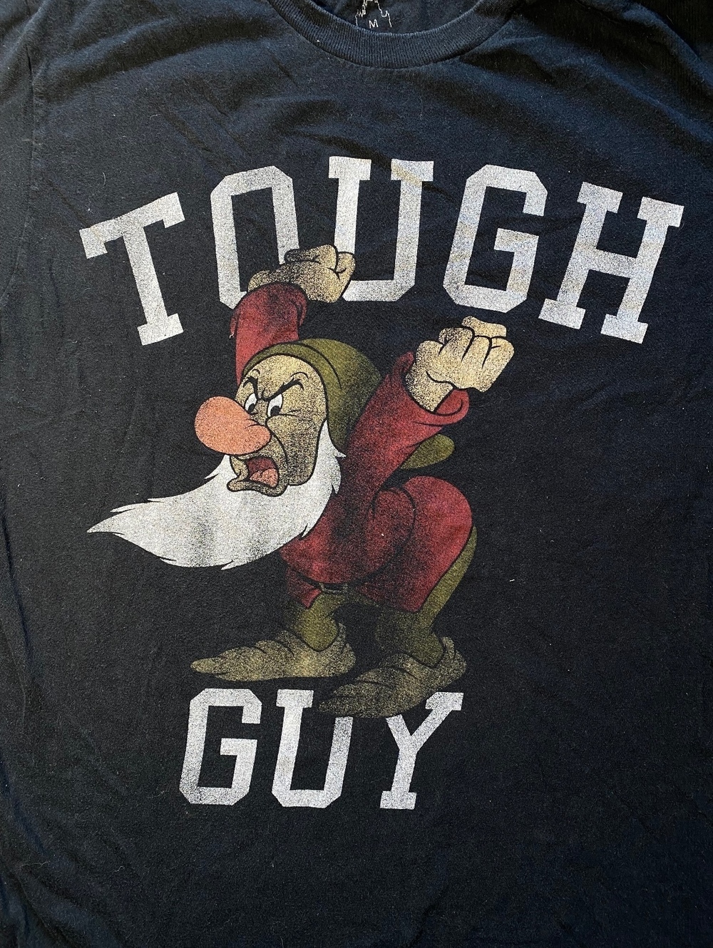Disneyland Mens T Shirt Medium Regular Navy Blue Cotton Grumpy Guy Graphic Tee - Picture 6 of 6